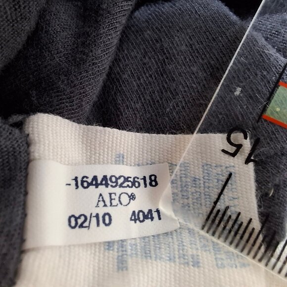 Babydoll Racerback Knit Mini Dress Size M Dusty Blue Grey Gathered Stretch - Picture 11 of 14